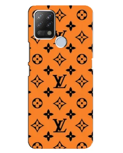 Чехол для TECNO Pova с картинкой «Оранжевый стиль LV»