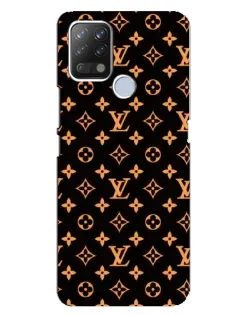 Чехол для TECNO Pova с картинкой «Золотая монограмма LV»