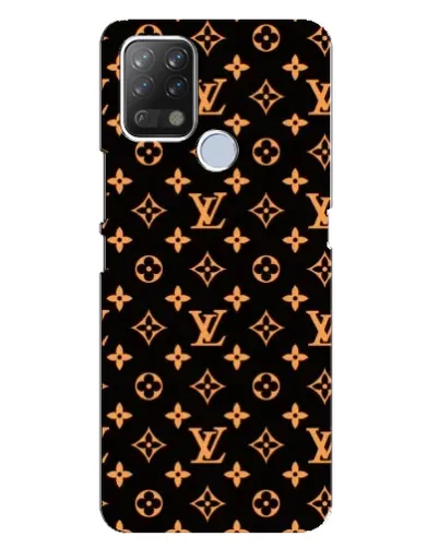 Чехол для TECNO Pova с картинкой «Золотая монограмма LV»