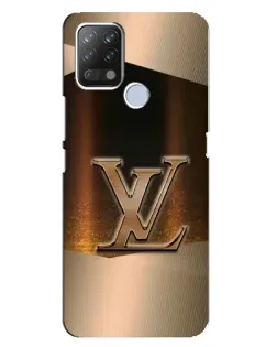 Чехол для TECNO Pova с картинкой «LV — золотое сияние»