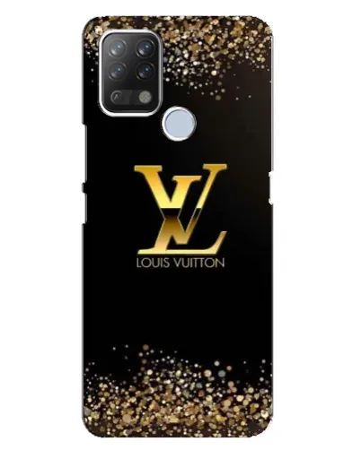 Чехол для TECNO Pova с картинкой «LV — золотые искры»