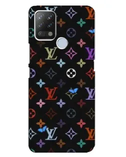Чехол для TECNO Pova с картинкой «Цветная монограмма LV»