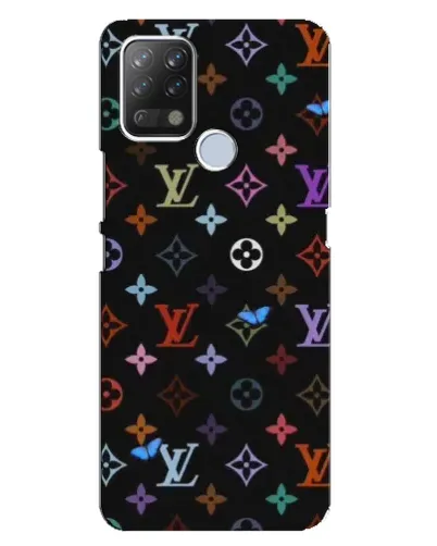 Чехол для TECNO Pova с картинкой «Цветная монограмма LV»