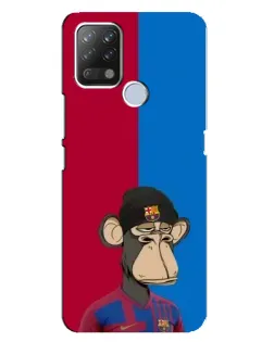 Чехол для TECNO Pova с картинкой «Bored Ape — фанат Барсы»