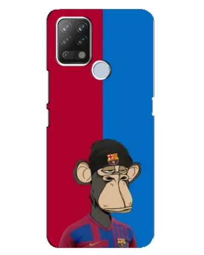 Чехол для TECNO Pova с картинкой «Bored Ape — фанат Барсы»