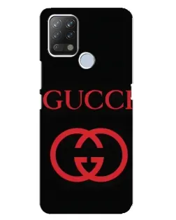 Чехол для TECNO Pova с картинкой «Gucci — красный логотип»