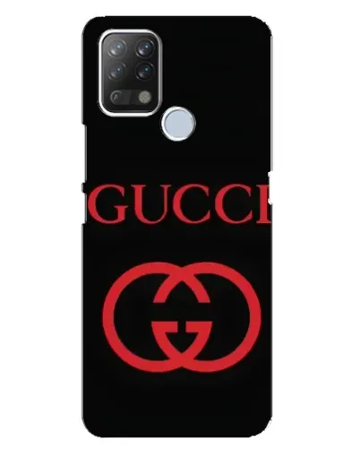 Чехол для TECNO Pova с картинкой «Gucci — красный логотип»
