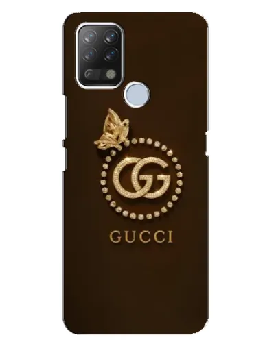 Чехол для TECNO Pova с картинкой «Gucci — золотая бабочка»