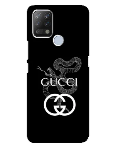 Чехол для TECNO Pova с картинкой «Gucci — серебряная змея»