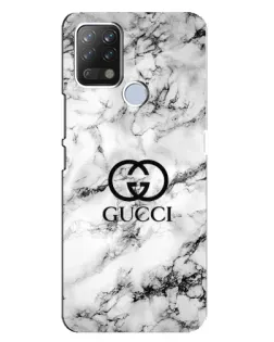 Чехол для TECNO Pova с картинкой «Gucci — мраморный шик»
