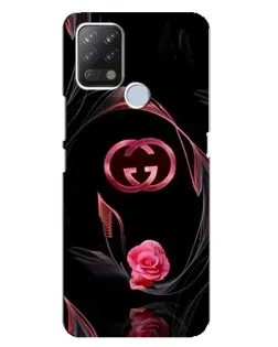 Чехол для TECNO Pova с картинкой «Gucci — неоновая роза»