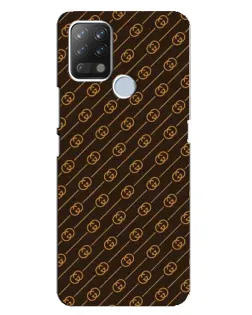 Чехол для TECNO Pova с картинкой «Gucci — золотые диагонали»
