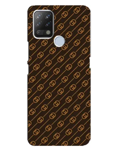 Чехол для TECNO Pova с картинкой «Gucci — золотые диагонали»