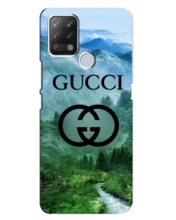 Чехол для TECNO Pova с картинкой «Gucci — горный пейзаж»