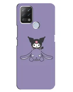 Чехол для TECNO Pova с картинкой «Kuromi на лиловом фоне»