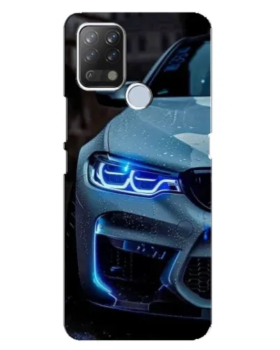 Чехол для TECNO Pova с картинкой «Взгляд BMW с синими фарами»