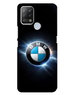 Чехол для TECNO Pova с картинкой «BMW — неоновое сияние»