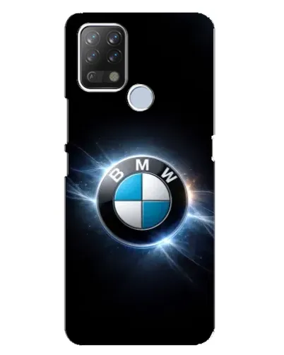 Чехол для TECNO Pova с картинкой «BMW — неоновое сияние»