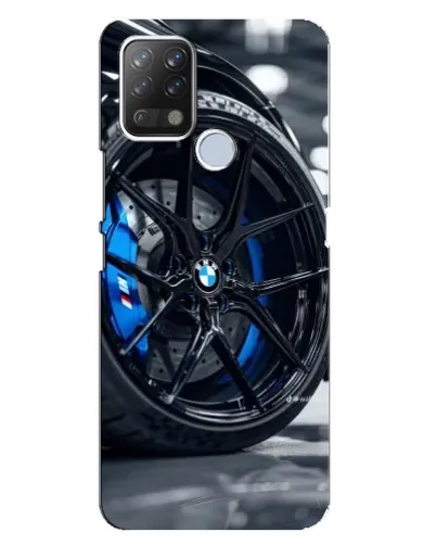 Чехол для TECNO Pova с картинкой «Колесо BMW вблизи»