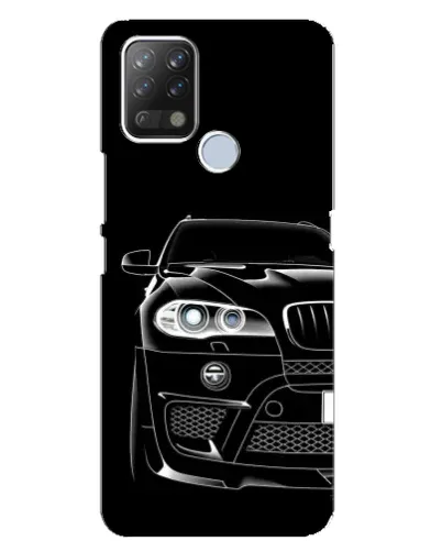 Чехол для TECNO Pova с картинкой «Темный силуэт BMW»