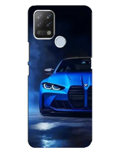 Чехол для TECNO Pova с картинкой «Голубая BMW M4»