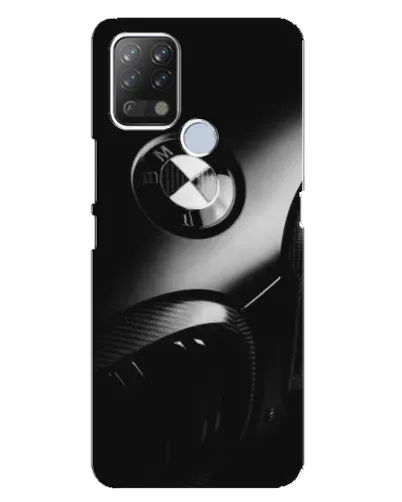 Чехол для TECNO Pova с картинкой «Эмблема BMW — макро»