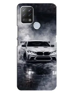 Чехол для TECNO Pova с картинкой «BMW сквозь туман»