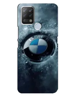 Чехол для TECNO Pova с картинкой «Логотип BMW — лед»