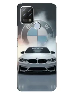 Чехол для TECNO Pova с картинкой «BMW в белом дыму»