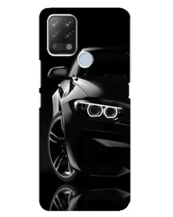 Чехол для TECNO Pova с картинкой «Черная BMW — профиль»