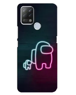 Чохол для TECNO Pova з картинкою «Among Us неон-арт»