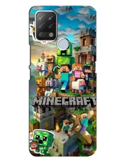 Чохол для TECNO Pova з картинкою «Замок Minecraft»