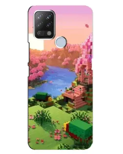 Чохол для TECNO Pova з картинкою «Рожеве дерево Minecraft»
