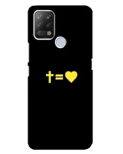 Чехол для TECNO Pova с картинкой «Сердце и Крест»