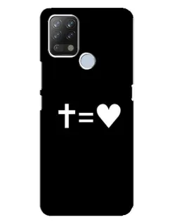 Чехол для TECNO Pova с картинкой «Крест и Сердце»