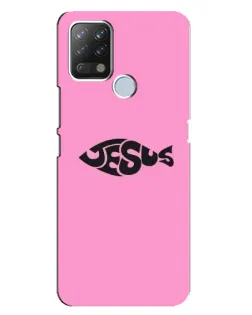 Чехол для TECNO Pova с картинкой «Розовый символ  Jesus»