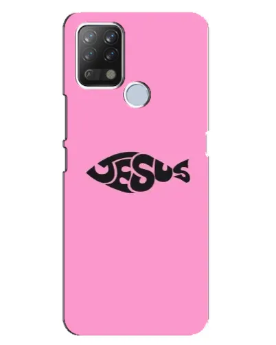 Чехол для TECNO Pova с картинкой «Розовый символ Jesus» Чехол для TECNO Pova с картинкой «Розовый символ Jesus»