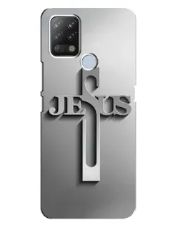 Чохол для TECNO Pova з картинкою «Металевий хрест Jesus»