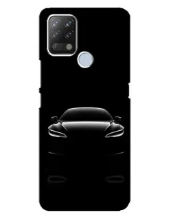 Чехол для TECNO Pova с картинкой «Силуэт Tesla Night»