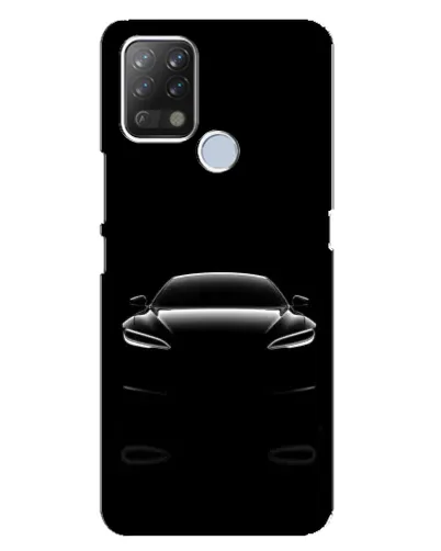 Чехол для TECNO Pova с картинкой «Силуэт Tesla Night»