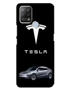 Чехол для TECNO Pova с картинкой «Tesla Model Y»