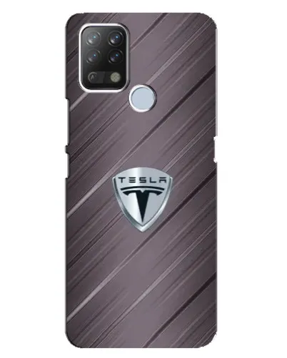 Чехол для TECNO Pova с картинкой «Металлическая текстура Tesla»