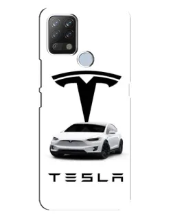 Чехол для TECNO Pova с картинкой «Tesla White Style»