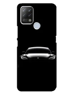 Чехол для TECNO Pova с картинкой «Фары Tesla Night»