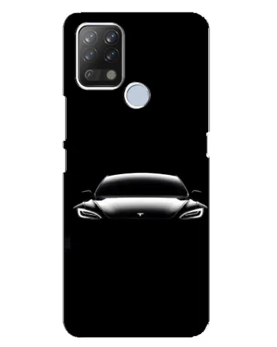 Чехол для TECNO Pova с картинкой «Фары Tesla Night»