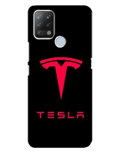 Чехол для TECNO Pova с картинкой «Tesla Red Logo»