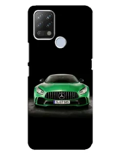 Чехол для TECNO Pova с картинкой «Mercedes — неоновый лого»