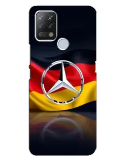 Чехол для TECNO Pova с картинкой «Mercedes — флаг Германии»