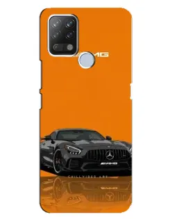 Чехол для TECNO Pova с картинкой «Оранжевый Mercedes AMG»