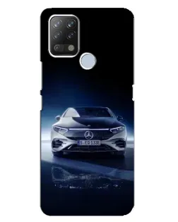 Чехол для TECNO Pova с картинкой «Ночной Mercedes EQ»